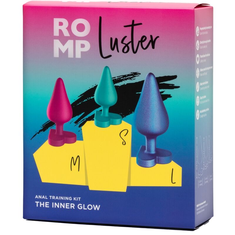 ROMP - LUSTER KIT DE ENTRENAMIENTO ANAL S/M/L CON BASE EN FORMA DE CORAZÓN - Imagen 2