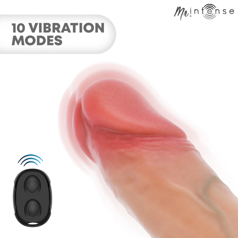 MR INTENSE - ARNOLD L VIBRATORE IN SILICONE PER PENE CON TELECOMANDO 16 CM -Ø- 4,5 CM - immagine 2