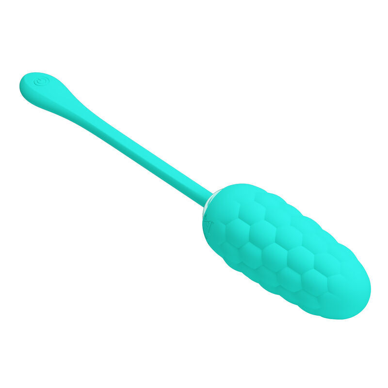 PRETTY LOVE - HUEVO VIBRADOR CON TEXTURA MARINA RECARGABLE VERDE AGUA - Imagen 2