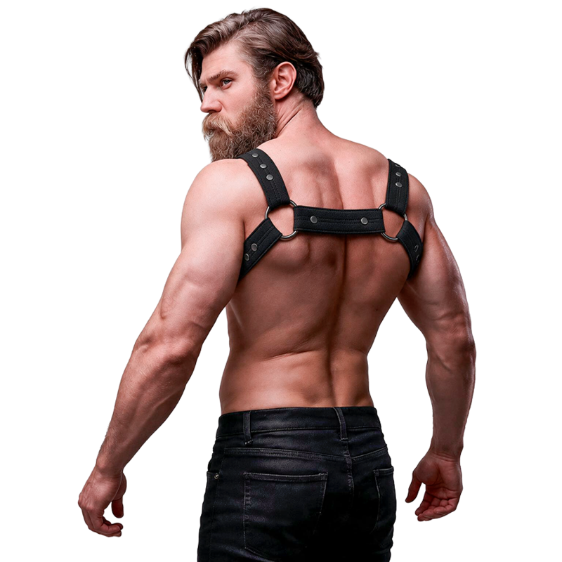 FETISH SUBMISSIVE ATTITUDE - ARNÊS ESPORTIVO DE NEOPRENE AJUSTVEL PARA HOMENS - Image 4