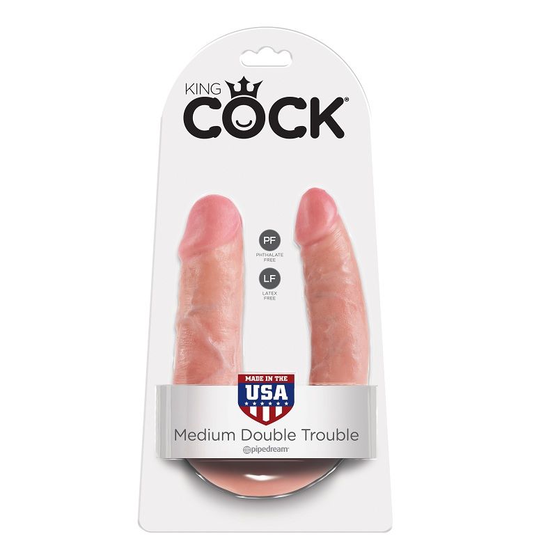 KING COCK - U-SHAPED MEDIUM DOUBLE TROUBLE FLESH 13.9 CM - Image 4