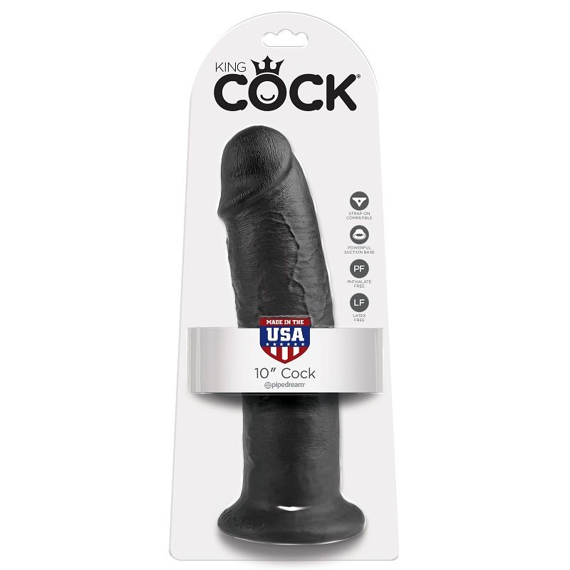 KING COCK - DILDO NERO 25 CM - immagine 4