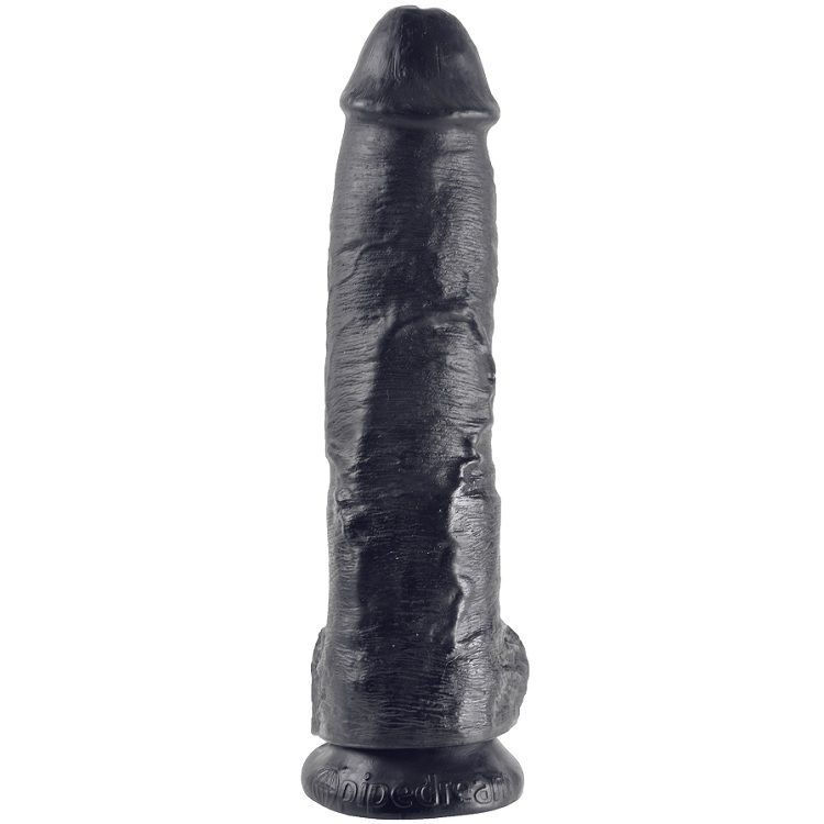 KING COCK - DILDO SCHWARZ MIT EIER 25.4 CM – Bild 5