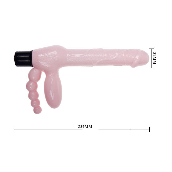 BAILE - IMBRAGATURA SENZA CORDA TPR CON VIBRAZIONE E STIMOLAZIONE ANALE 25.4 CM - immagine 7