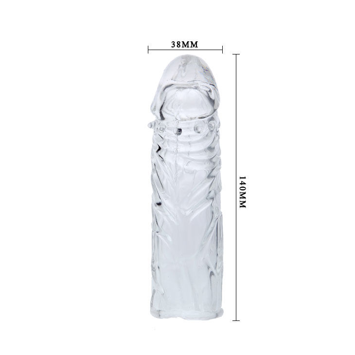 BAILE - COUVERCLE DE PÉNIS EN SILICONE TRANSPARENT 13 CM – Image 3
