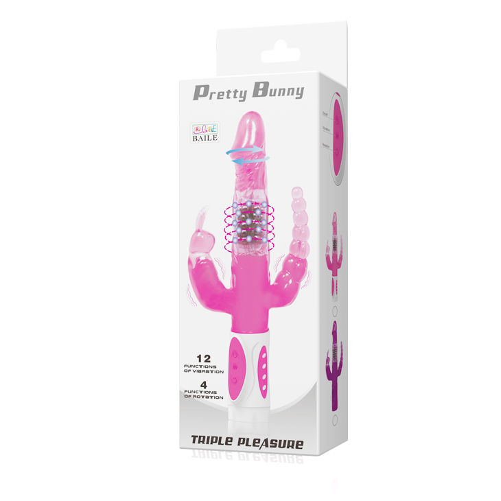 BAILE - PRETTY BUNNY TRIPLE VIBRATEUR ROTATEUR – Image 8
