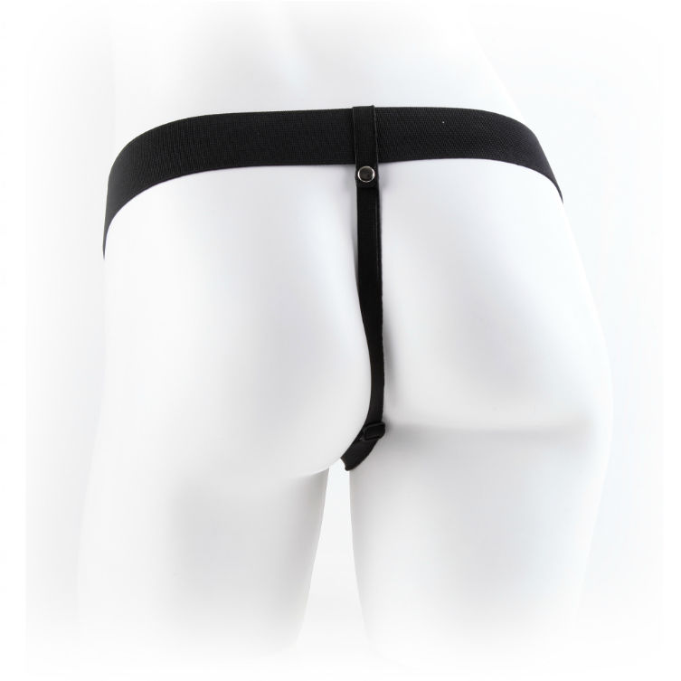 FETISH FANTASY SERIES - 9 STRAP-ON OCO COM BOLAS 22,9CM CASTANHO - Image 2