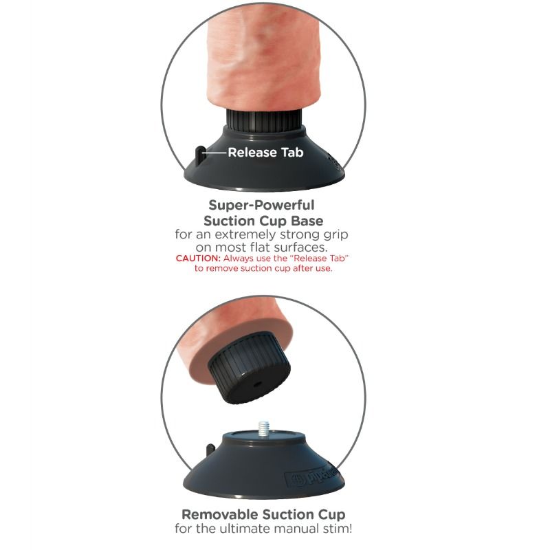 KING COCK - GODE VIBRATEUR 23 CM NATUREL – Image 5