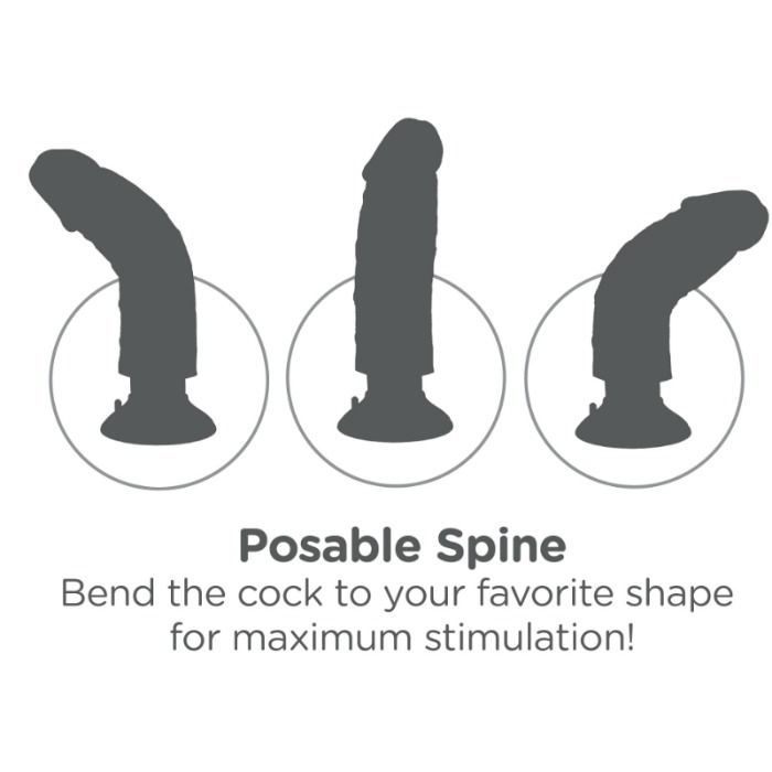 KING COCK - GODE VIBRATEUR 23 CM NATUREL – Image 3