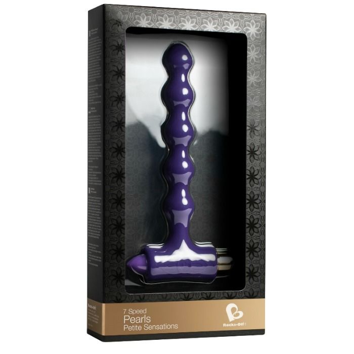 ROCKS-OFF - PLUG ANAL CON VIBRACIÓN Y ONDULACIONES PETITE SENSATIONS PEARLS - Imagen 2