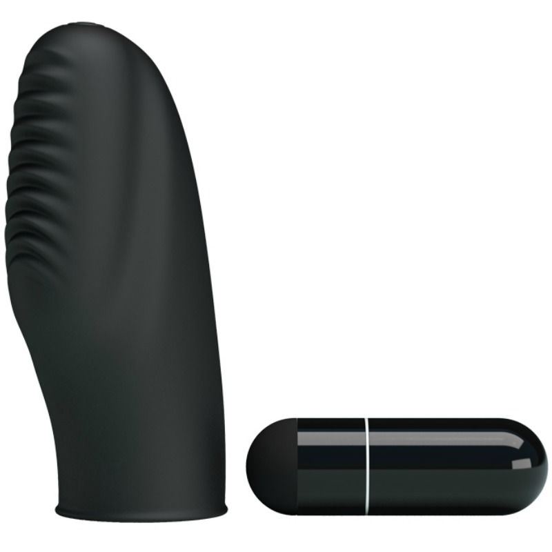 PRETTY LOVE - FLIRTATION STANFORD SCHWARZER VIBRATIONSFINGERHÜLLE – Bild 7
