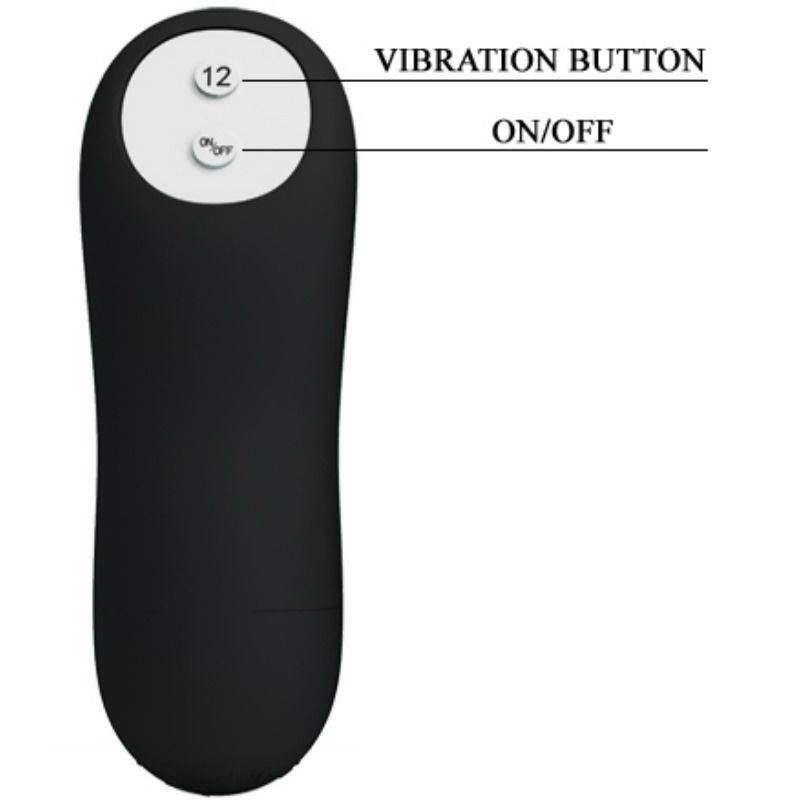 PRETTY LOVE - SILIKON ANAL PLUG PENIS FORM UND 12 VIBRATIONSMODI SCHWARZ – Bild 5