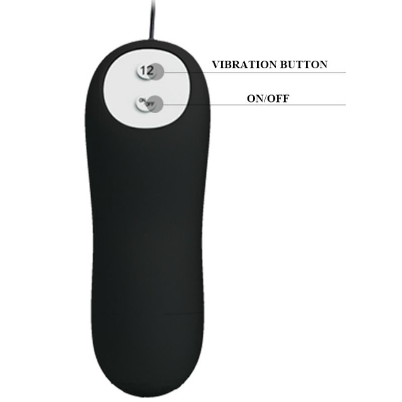 PRETTY LOVE - PLUG ANALE ANCORANTE IN SILICONE 12 MODALIT DI VIBRAZIONE NERO - immagine 2