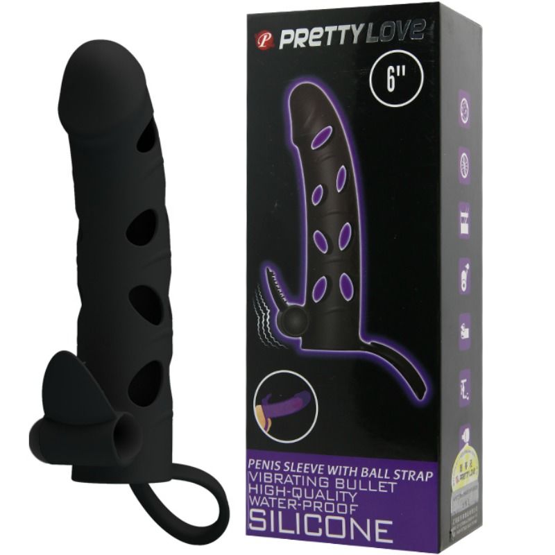 PRETTY LOVE - HOUSSE EN SILICONE AVEC VIBRATION 15.2 CM – Image 3