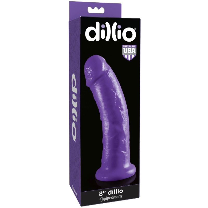 DILLIO - DILDO CON VENTOSA 20.32 CM LILA - Imagen 3