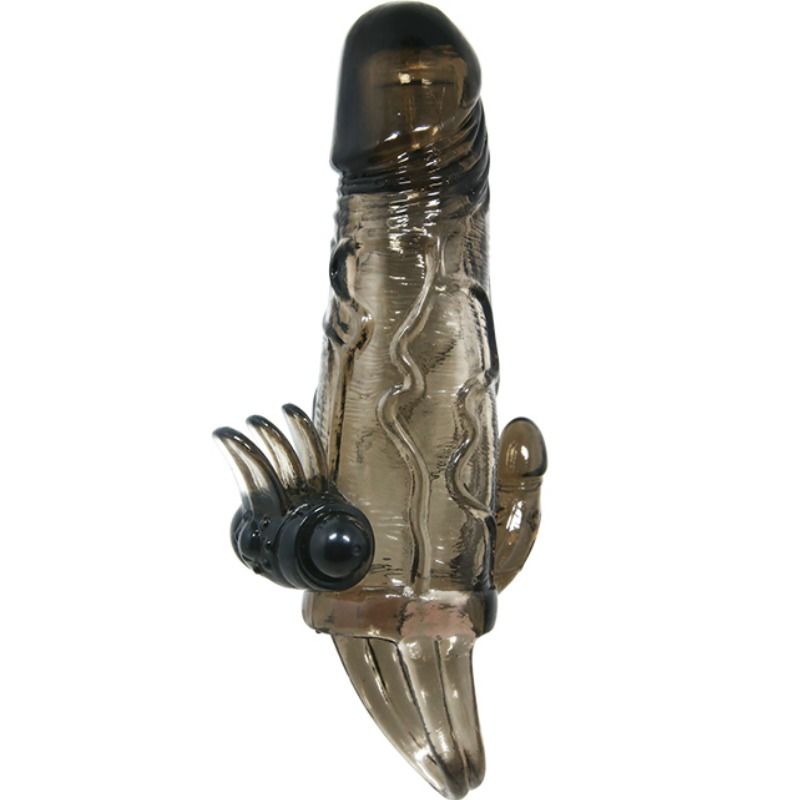 BAILE - BRAVE MAN FUNDA PENE ANAL Y CLITORIS VIBRADOR 16.5 CM NEGRO - Imagen 10