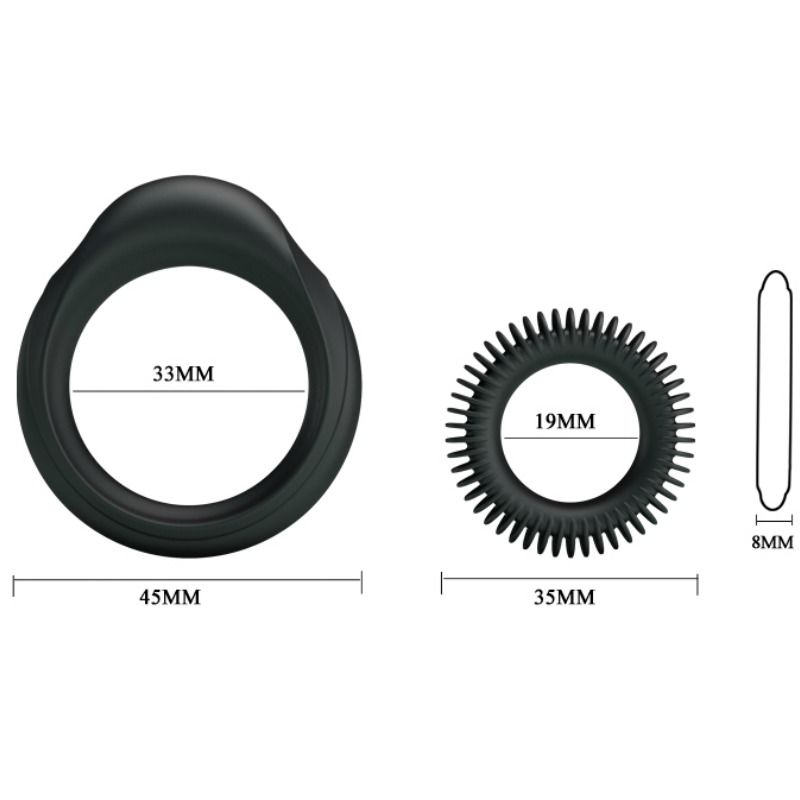 BAILE - KIT 2 ANILLOS SILICONA RING MANHOOD - Imagen 4