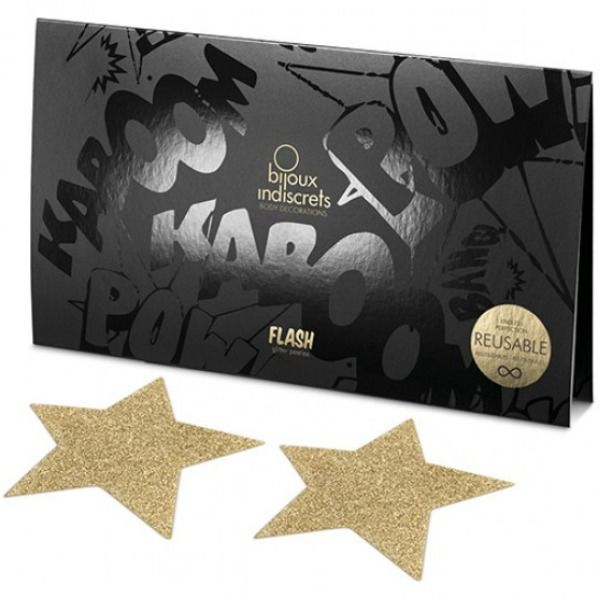 BIJOUX - INDISCRETS FLASH GOLDEN STAR NIPPELABDECKUNGEN – Bild 4