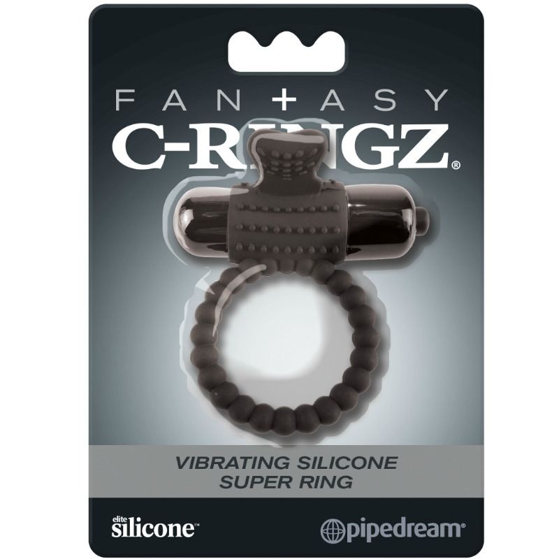 FANTASY C-RINGZ - ANNEAU VIBRANT EN SILICONE NOIR FANTASY C-RING – Image 2
