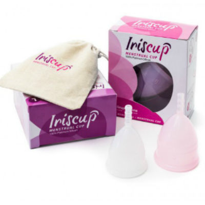 IRISCUP - LARGE PINK MONTH CUP + FREE STERILIZER BAG - Image 2
