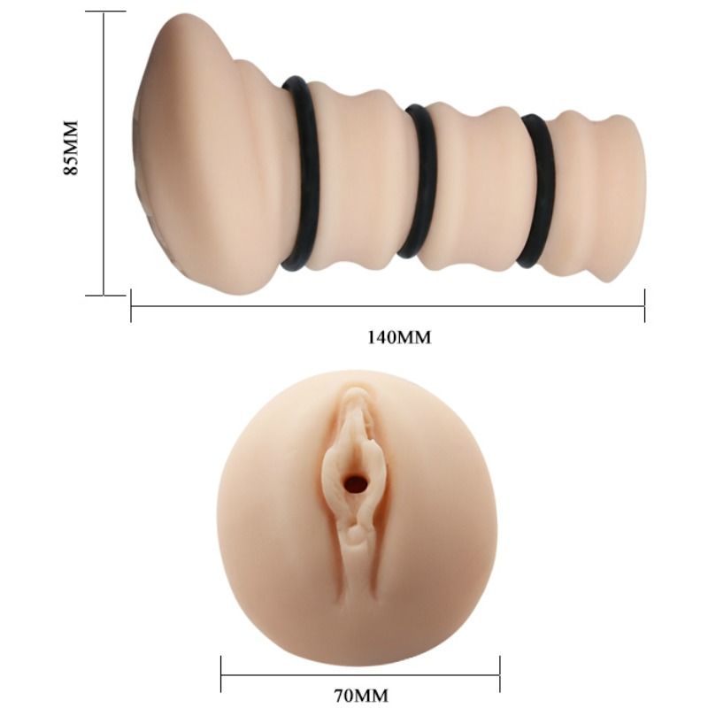 CRAZY BULL - MASTURBADOR CON ANILLOS MODELO VAGINA 2 - Imagen 4