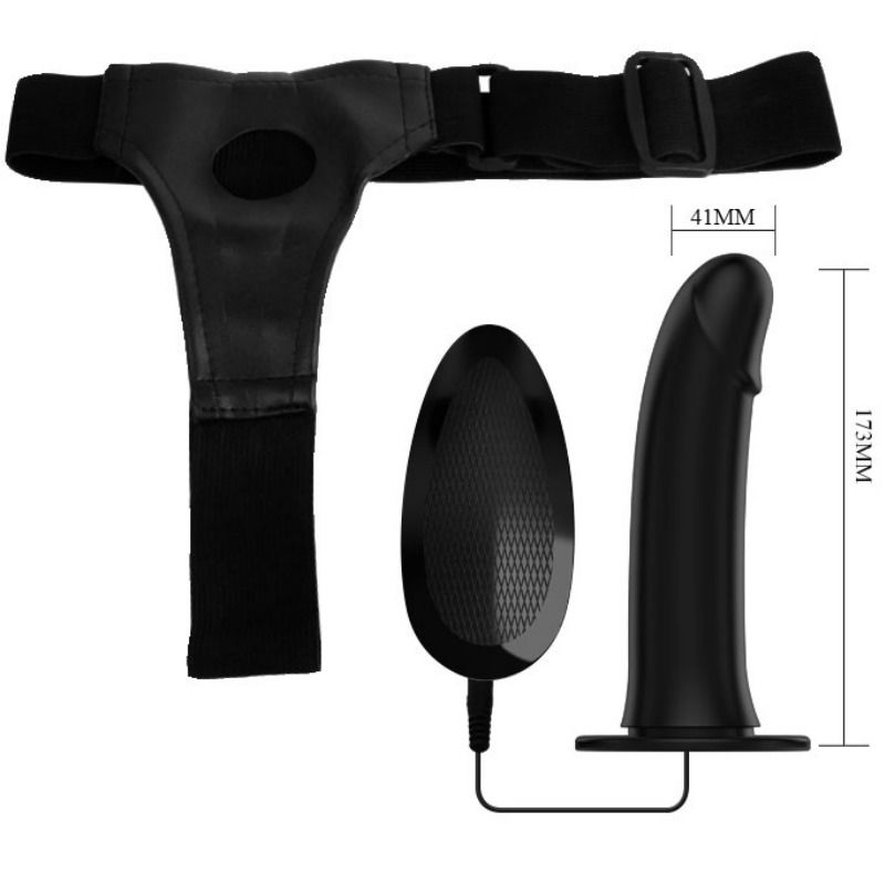 PRETTY LOVE - VITO STRAP ON CON DILDO CAVO E VIBRAZIONE 17.3 CM - immagine 3