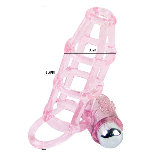 BAILE - CAPA E ANEL DE SILICONE DOCE 10 RITMOS PARA O PÊNIS ROSA - Image 5