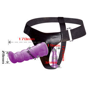 BAILE - HARNAIS ANAL ET VAGINAL FEMME LILAS GPOINT 17 CM – Image 2