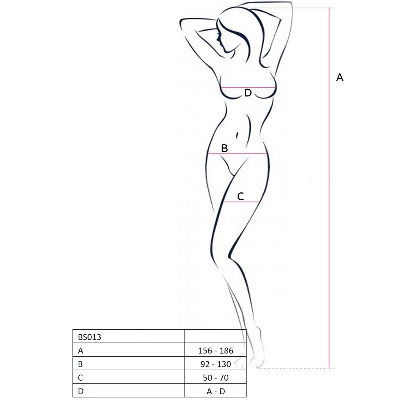 PASSION - WOMAN BS013 BODYSTOCKING NERO TAGLIA UNICA - immagine 2