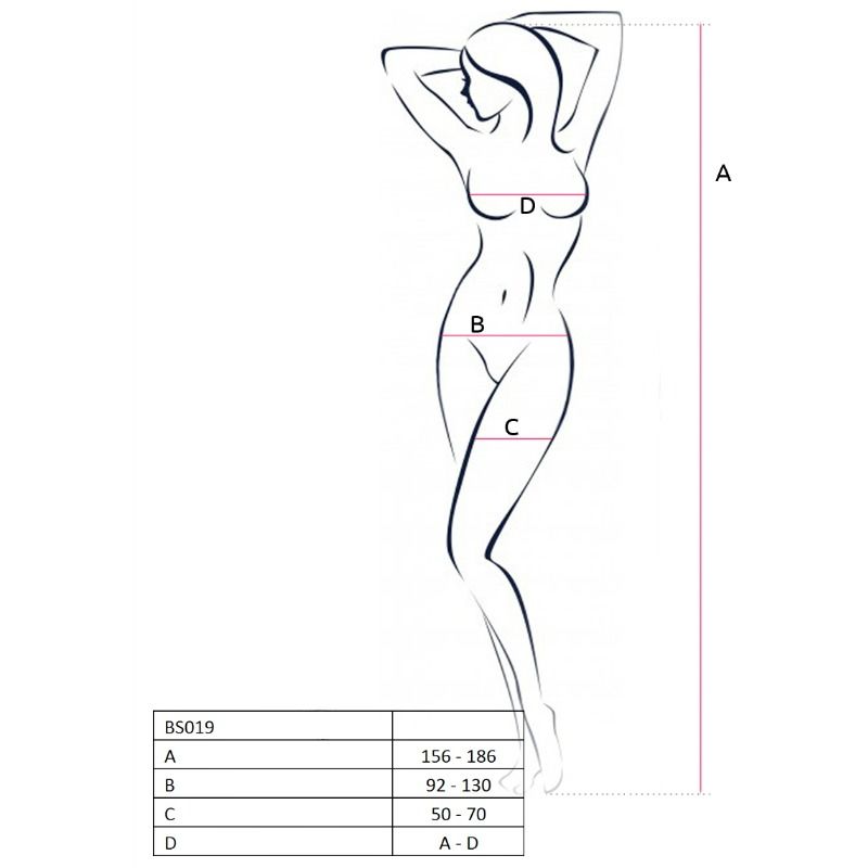 PASSION - WOMAN BS019 BODYSTOCKING NERO TAGLIA UNICA - immagine 2