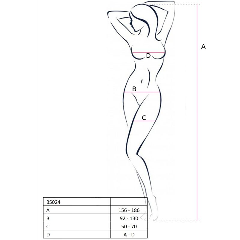 PASSION - WOMAN BS024 BODYSTOCKING BIANCO TAGLIA UNICA - immagine 2