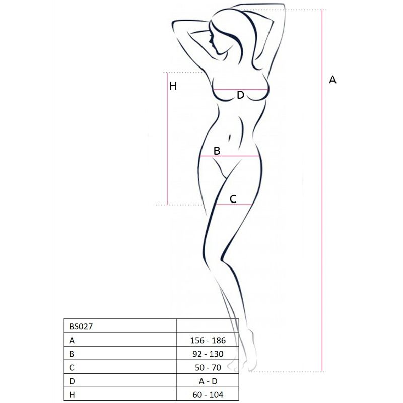 PASSION - MULHER BS027 VESTIDO PRETO ESTILO BODYSTOCKING TAMANHO ÚNICO - Image 2