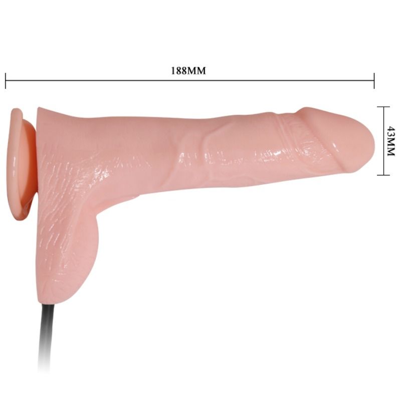 BAILE - DILDO REALÍSTICO VIBRADOR E INFLABLE 18.8 CM - Imagen 2