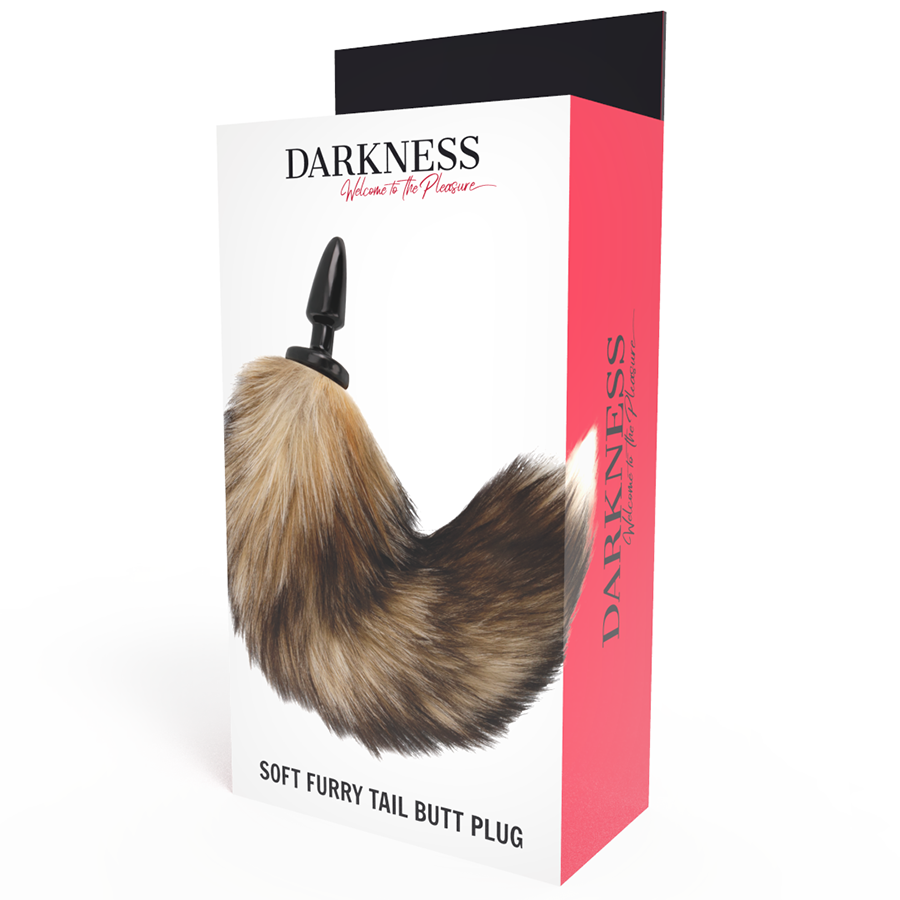 DARKNESS - COLA NATURAL CON PLUG ANAL SILICONA 10 CM - Imagen 3