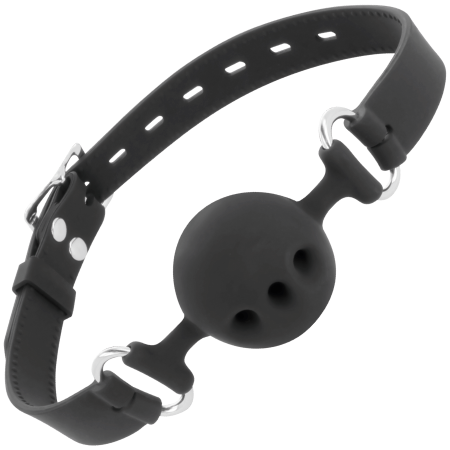 DARKNESS - MORDAA DE SILICONE RESPIRVEL PRETA - Image 5