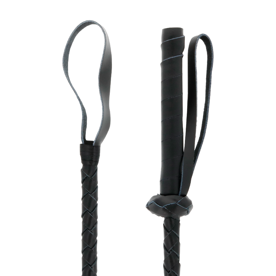 DARKNESS - FOUET BDSM FÉTICHISTE EN CUIR 60CM – Image 2