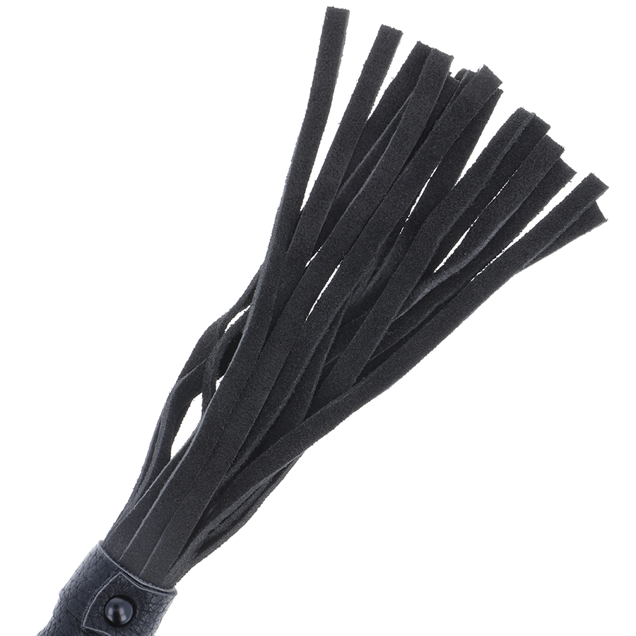 DARKNESS - BLACK BONDAGE WHIP WITH LEATHER HANDLE - Image 3