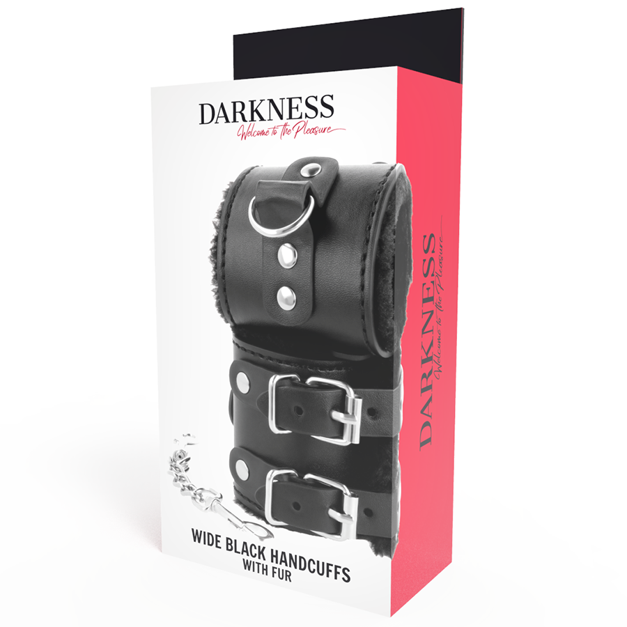 DARKNESS - ESPOSAS CUERO CON FORRO AJUSTABLES NEGRO - Imagen 2