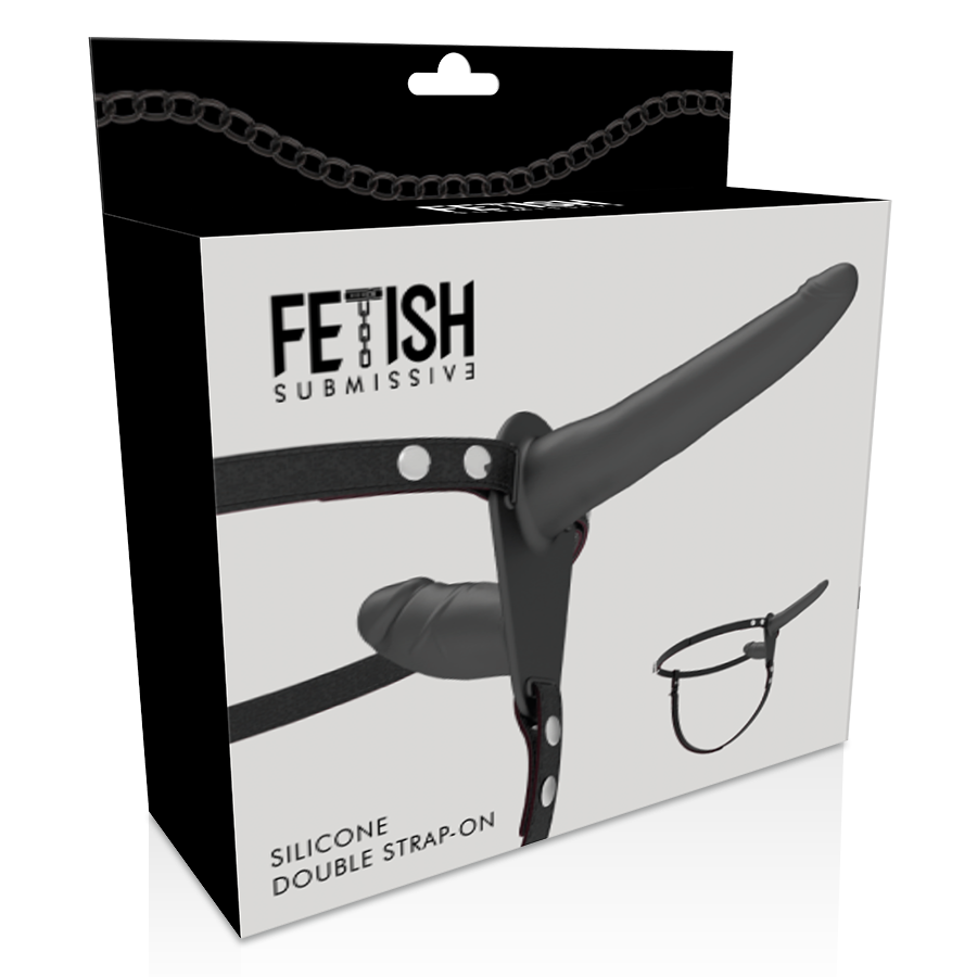 FETISH SUBMISSIVE HARNESS - DOUBLE PÉNÉTRATION NOIR – Image 4