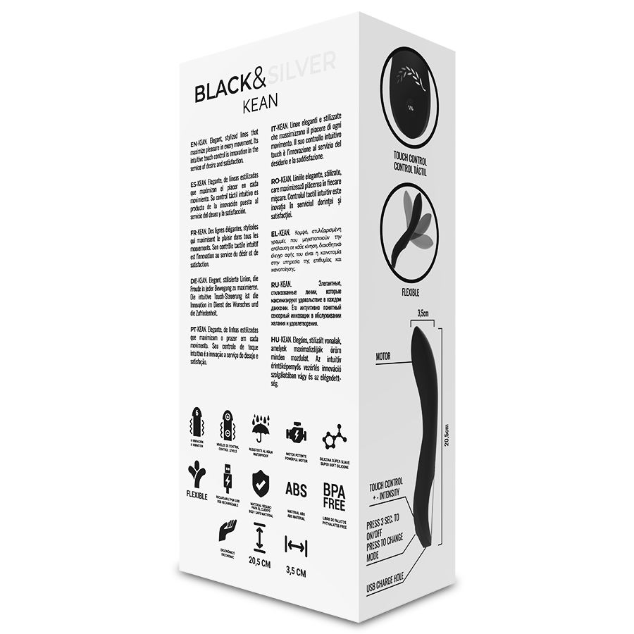 BLACK&SILVER - KEAN VIBRATOR TOUCH-STEUERUNG – Bild 10