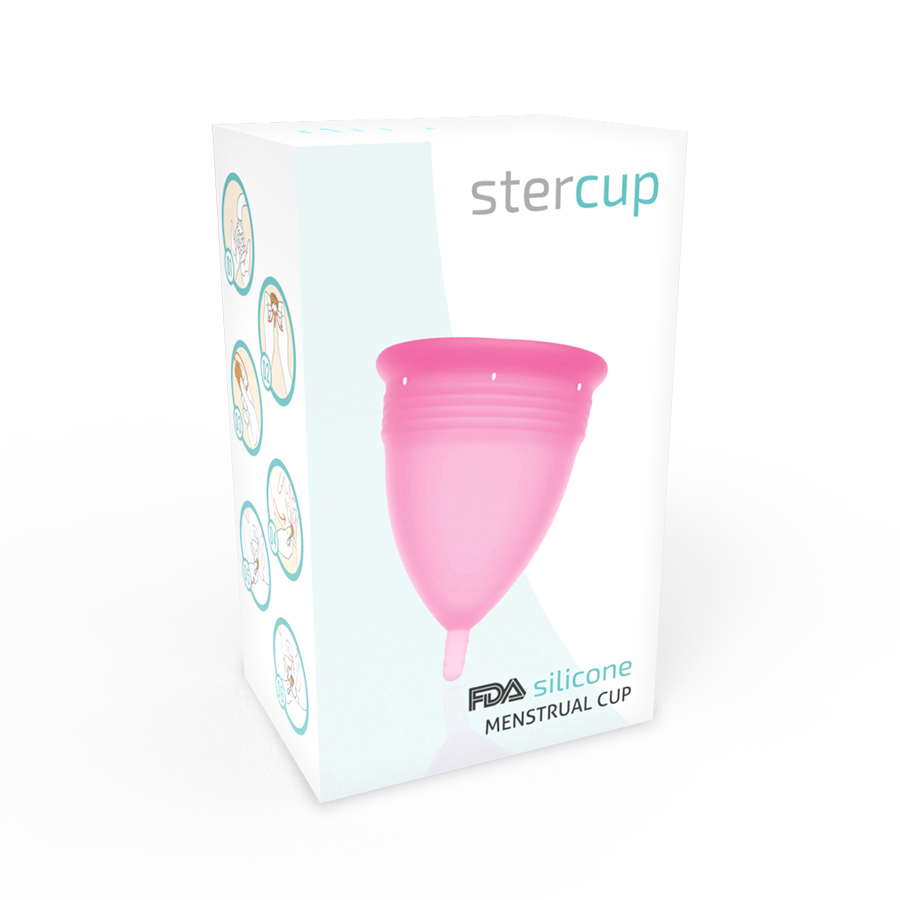 STERCUP - COPPA MESTRUALE IN SILICONE FDA ROSA - TAGLIA L - immagine 2