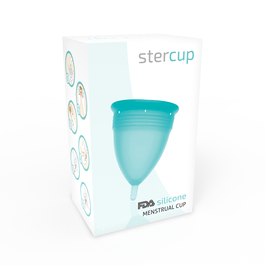 STERCUP - FDA SILIKON-MENSTRUALCUP AQUAMARIN - GRÖSSE L – Bild 4