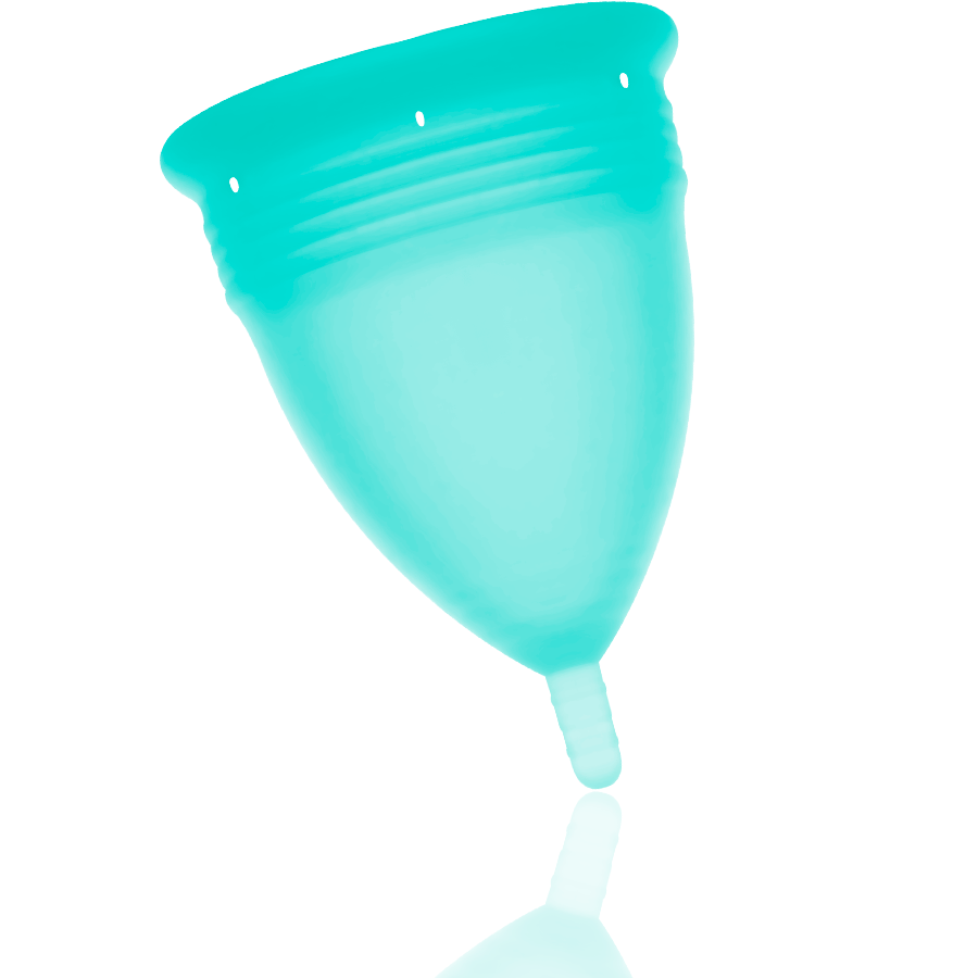 STERCUP - COUPE MENSTRUELLE EN SILICONE FDA AIGUE-MARINE - TAILLE S – Image 4