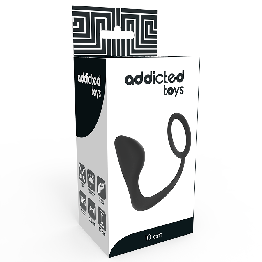 ADDICTED TOYS - PLUG ANAL AVEC ANNEAU PÉNIS NOIR – Image 4