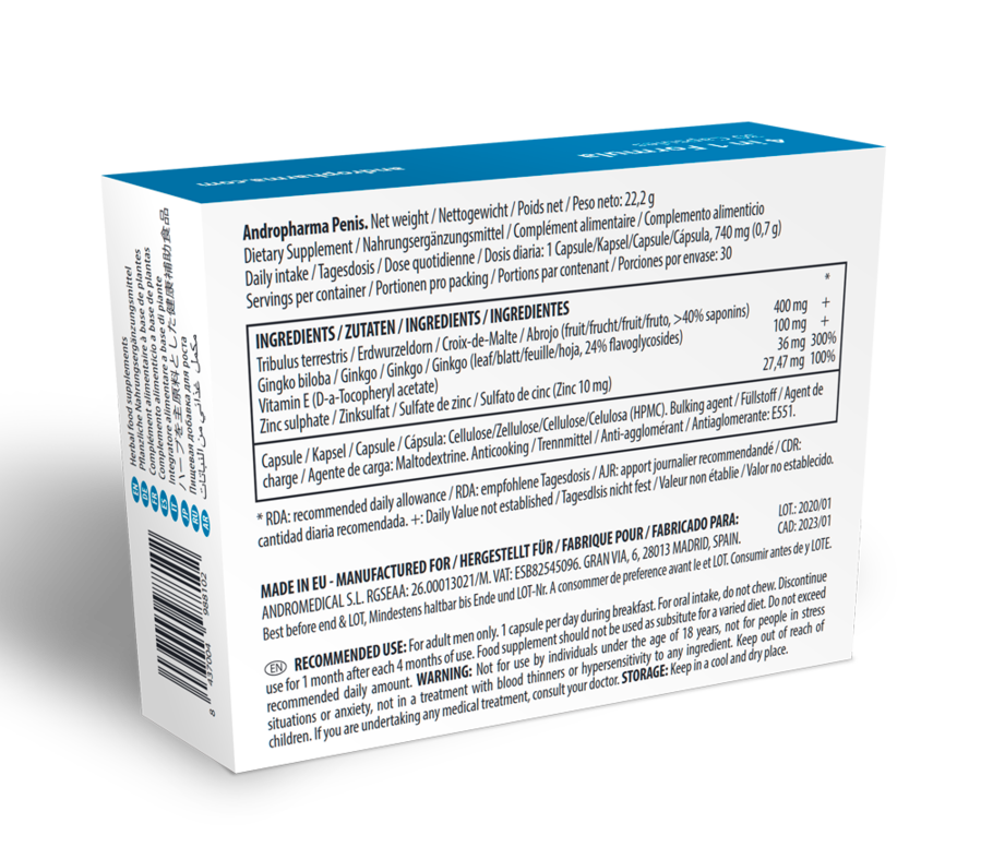 Andropharma Penis – Complemento alimenticio herbal para el bienestar masculino - Imagen 3