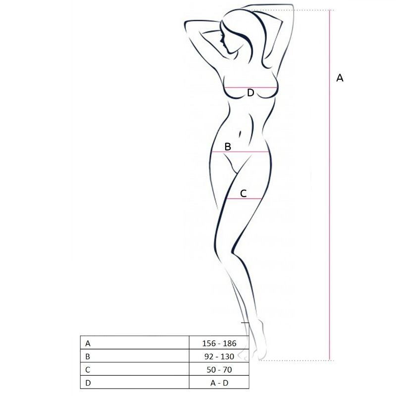 PASSION - FEMME BS046 BODYSTOCKING BLANC TAILLE UNIQUE – Image 2