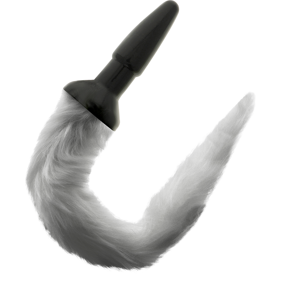 DARKNESS - SILICONE ANAL PLUG WITH GRAY TAIL - Image 4