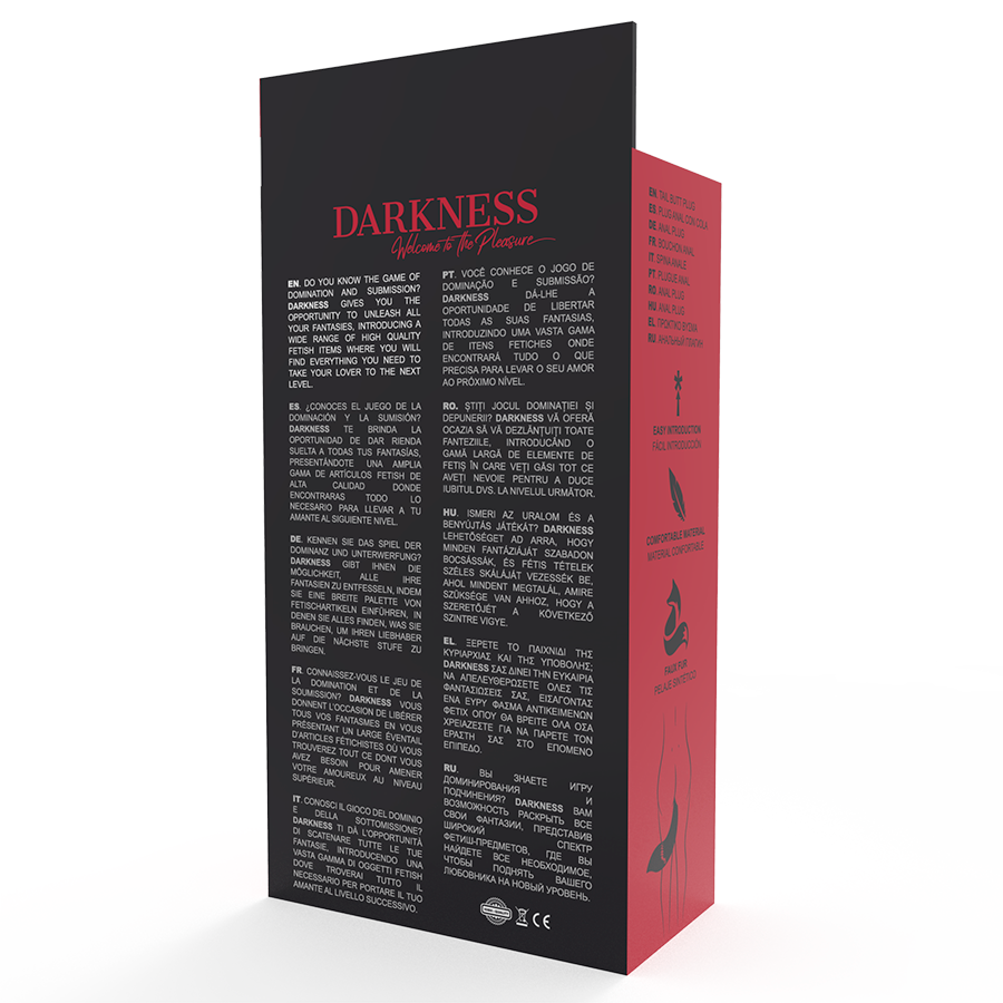 DARKNESS - SILICONE ANAL PLUG WITH GRAY TAIL - Image 2