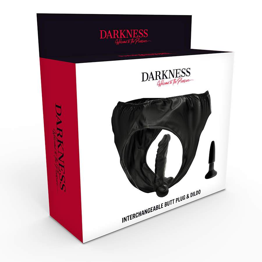 DARKNESS - SLIP CON TAPPO E DILDO INTERCAMBIABILE - immagine 3