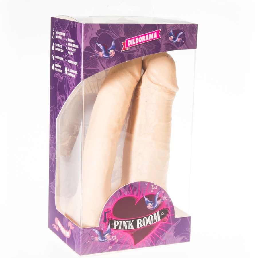 PINK ROOM - ARTHUS REALISTISCHER DOPPELDILDO FLEISCH 17CM/15,5CM – Bild 2